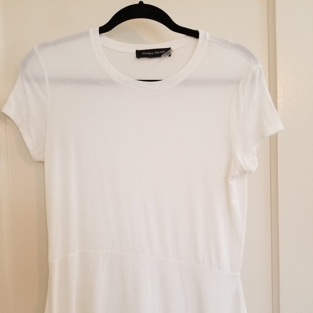 Ivanka Trump Women's Small, white peplum tee